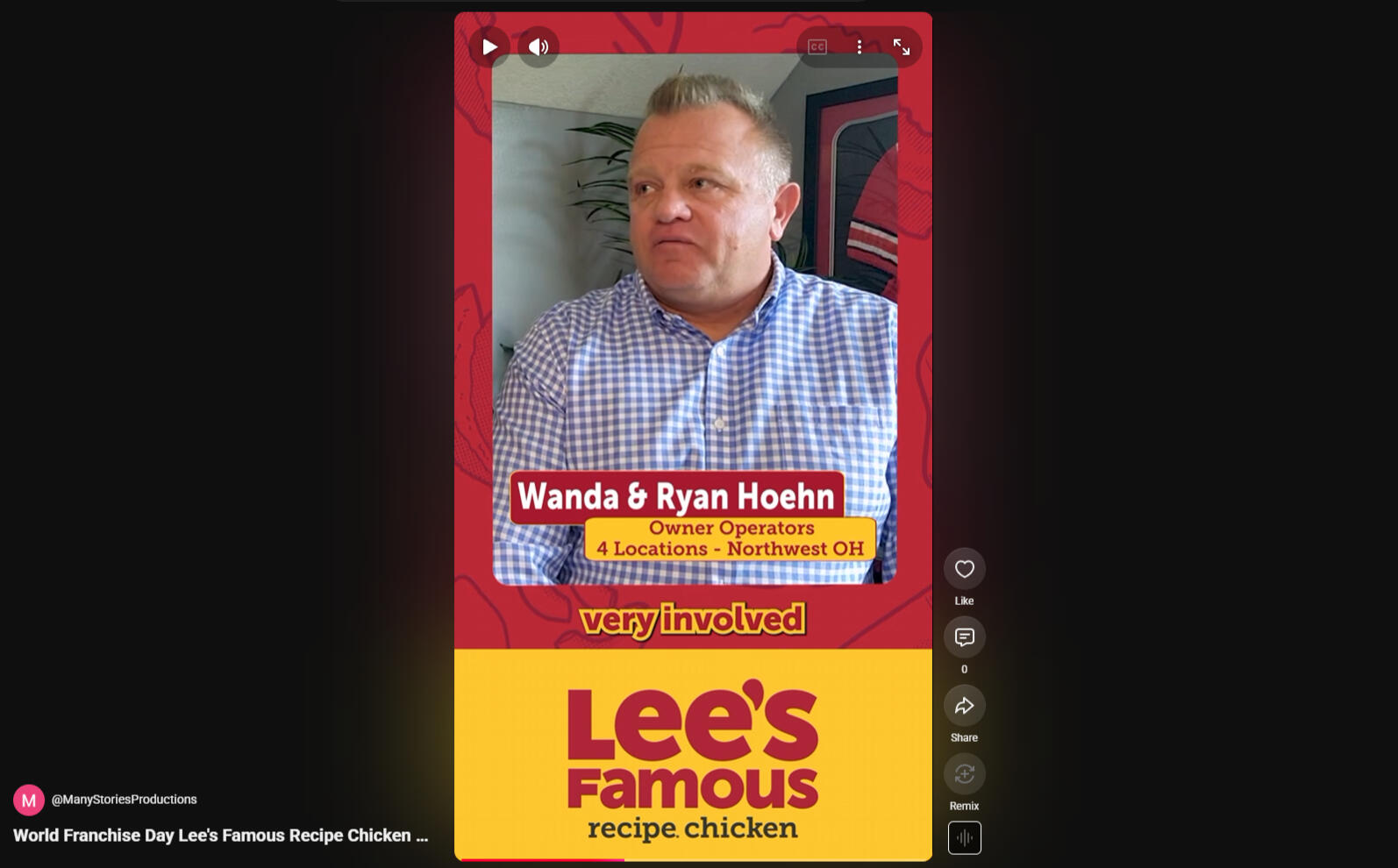 Lee's Famous Recipe Chicken Celebrates World Franchise Day